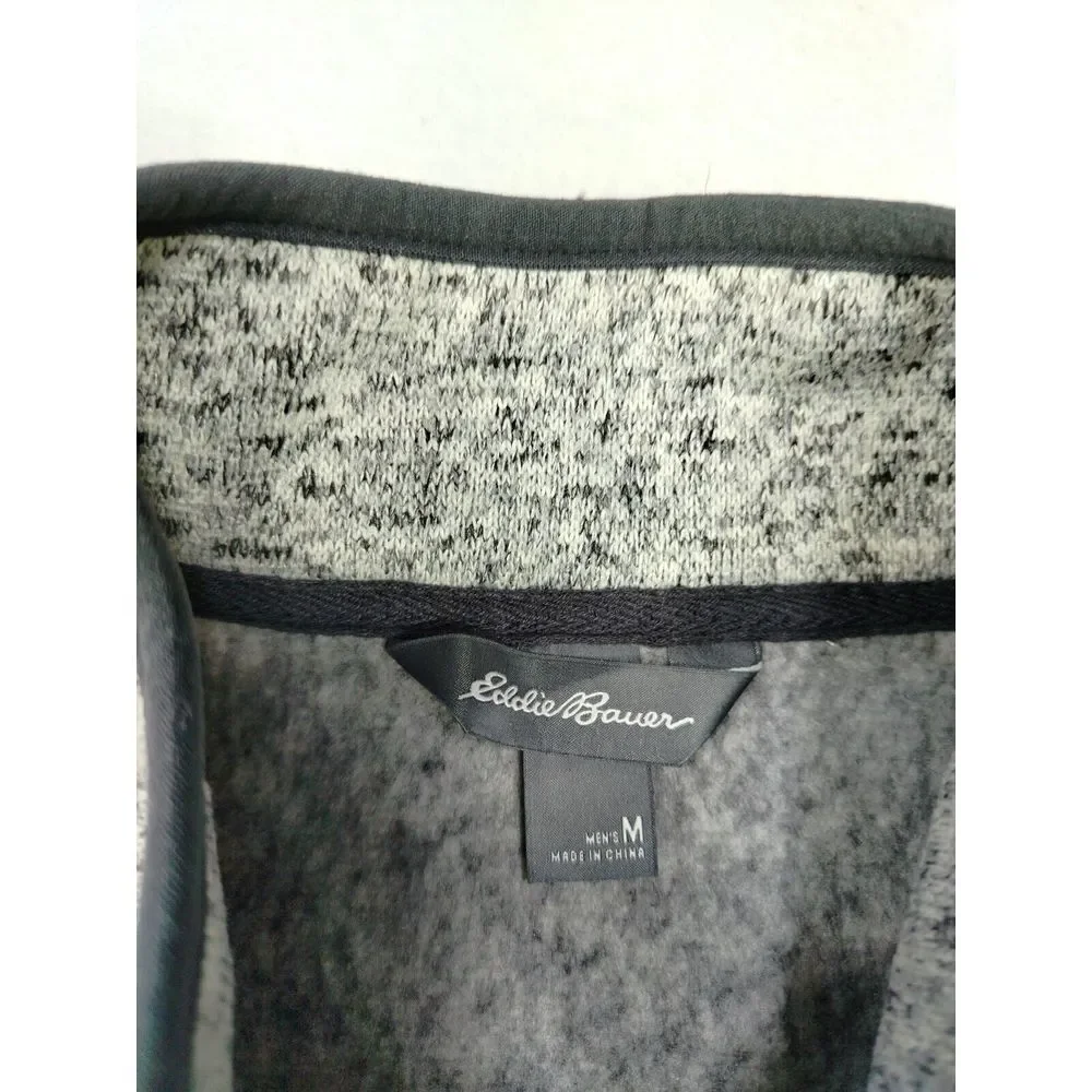 Eddie Bauer Radiator Fleece Mens Medium Gray Gorpcore Outdoors Snap Front Hiking - Picture 3 of 14